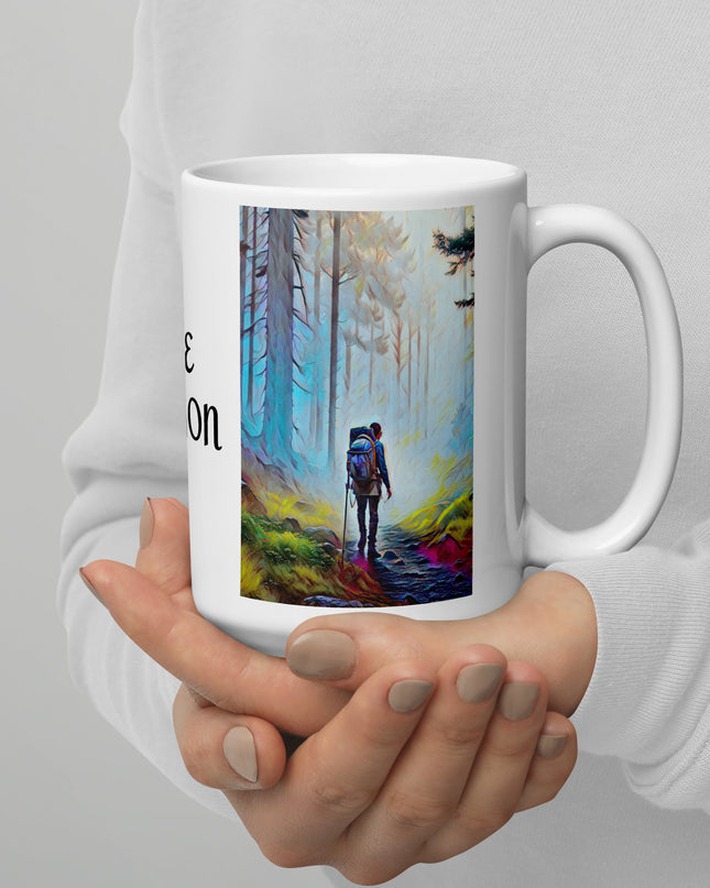 Hike Oregon - White glossy mug