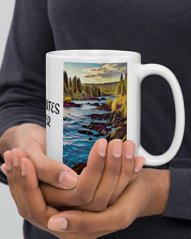 Deschutes River - White glossy mug