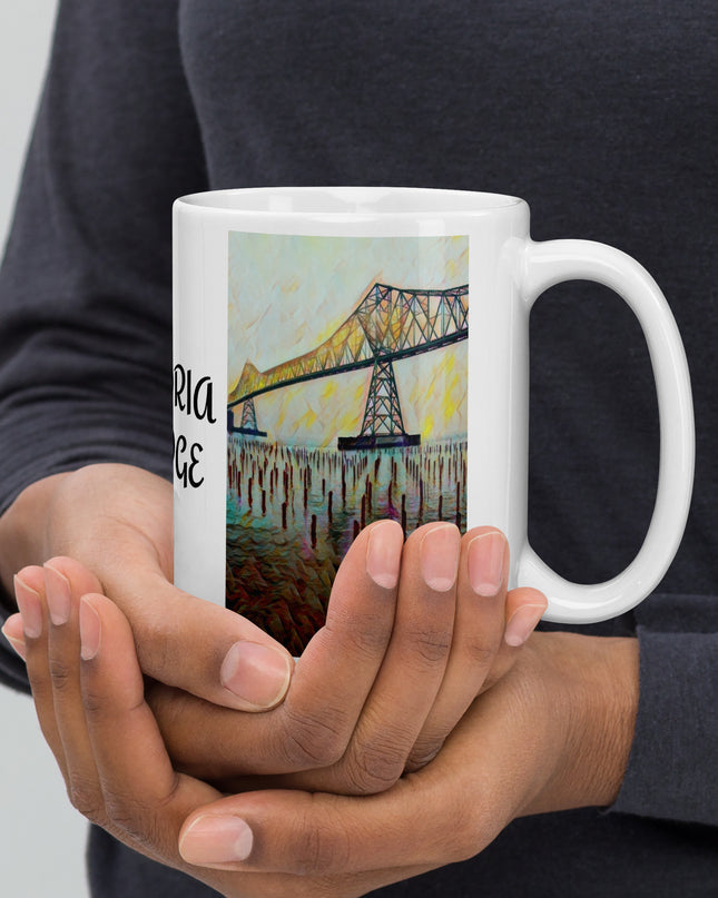 Astoria Bridge - White glossy mug