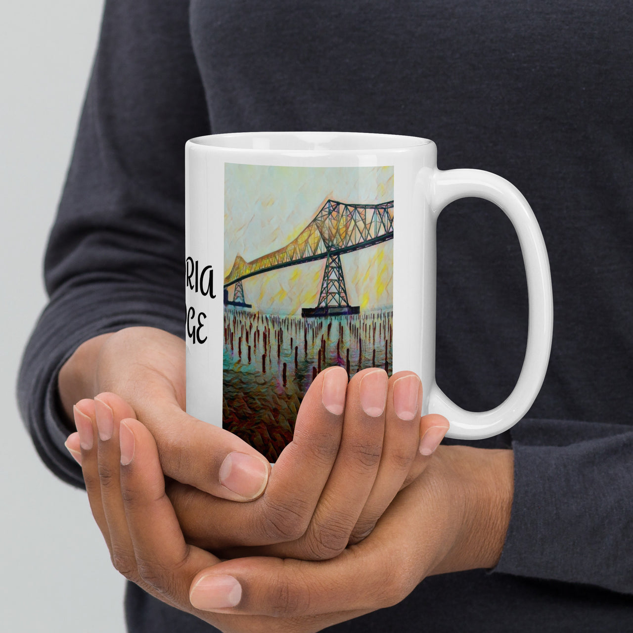 Astoria Bridge - White glossy mug
