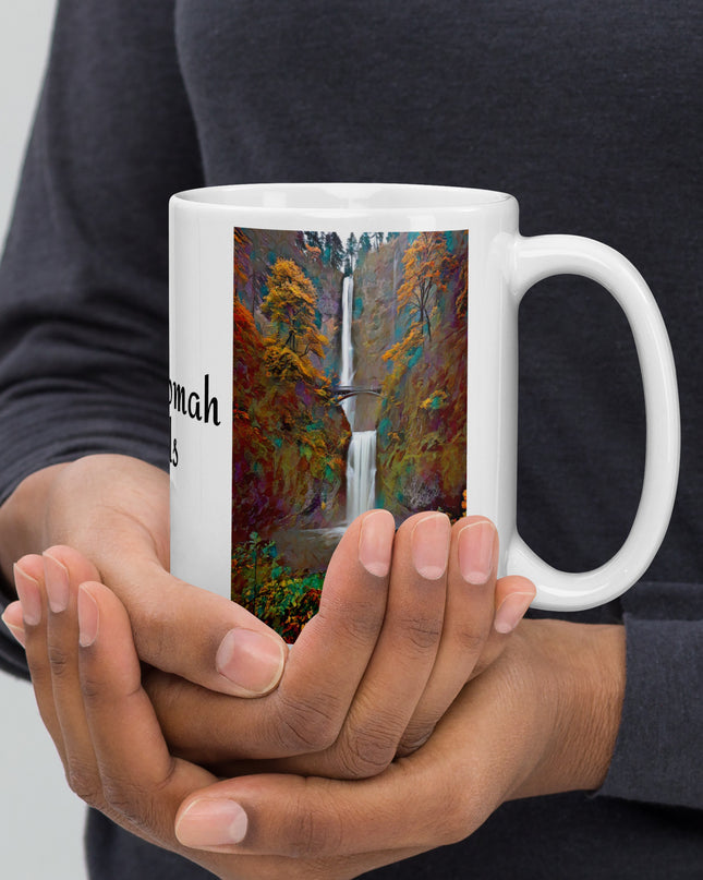 Multnomah Falls - White glossy mug