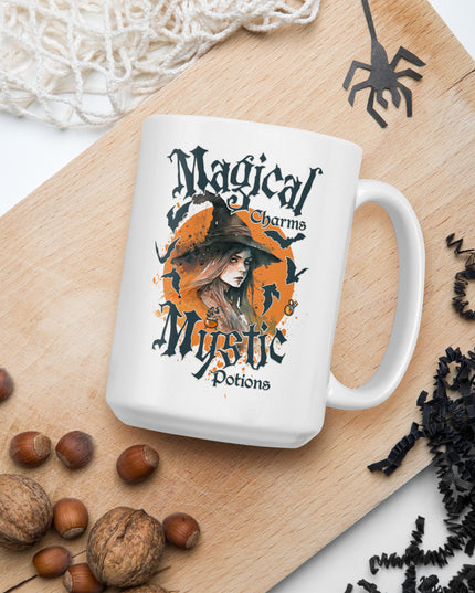 Magical Charms - Mystic Potions - Halloween - White glossy mug