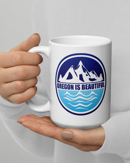 Oregon is Beautiful - White glossy mug