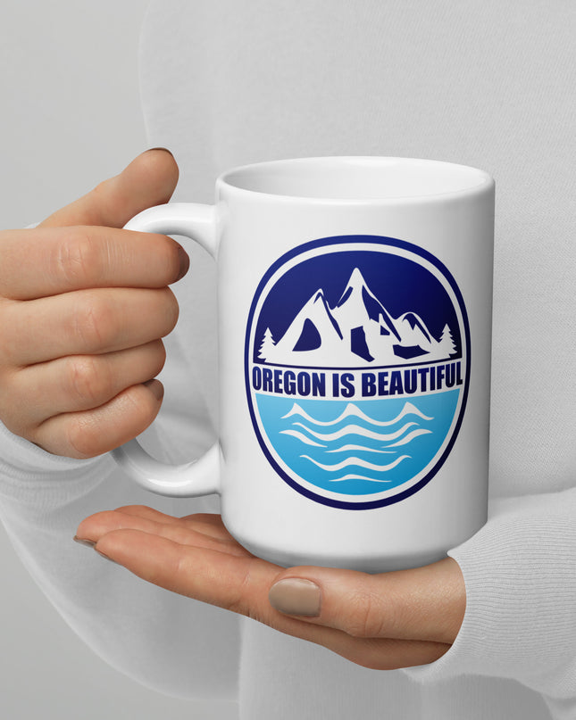 Oregon is Beautiful - White glossy mug