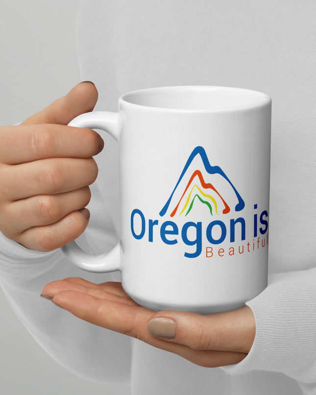 Oregon is Beautiful/2 - White glossy mug