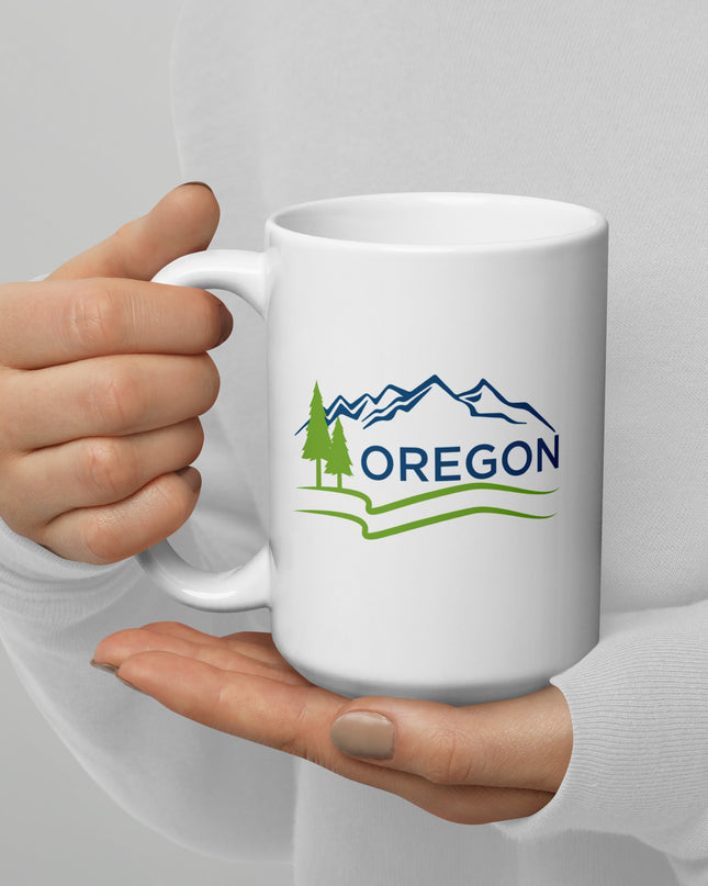 Oregon - White glossy mug