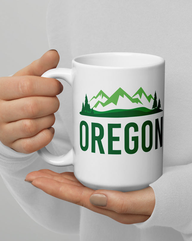 Keep Oregon Green - White glossy mug