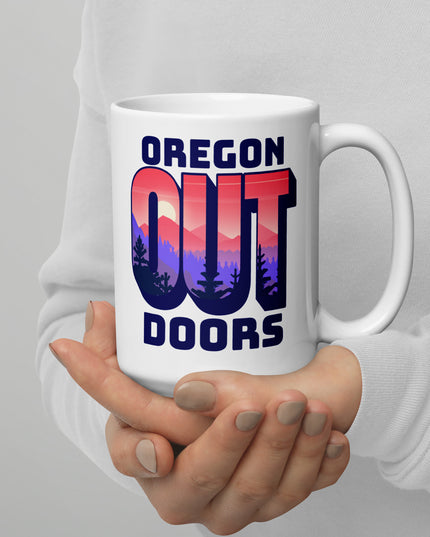 Oregon Out Doors - White glossy mug