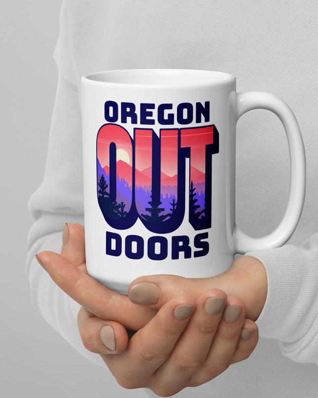 Oregon Out Doors - White glossy mug
