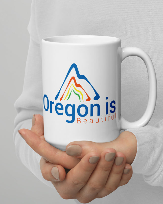 Oregon is Beautiful/2 - White glossy mug