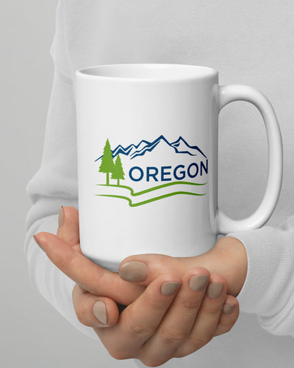 Oregon - White glossy mug