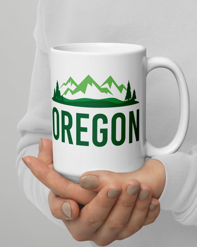 Keep Oregon Green - White glossy mug