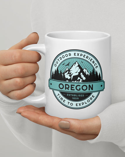 OREGON - OUTDOOR EXPERIENCE - White glossy mug