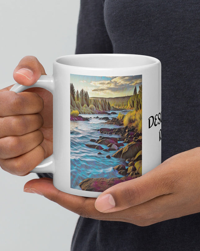 Deschutes River - White glossy mug