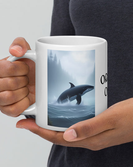 Oregon Orca - White glossy mug