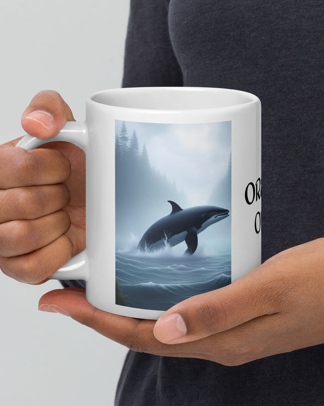 Oregon Orca - White glossy mug