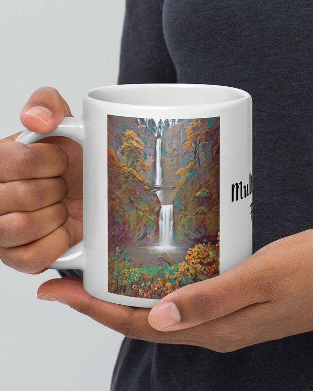 Multnomah Falls - White glossy mug