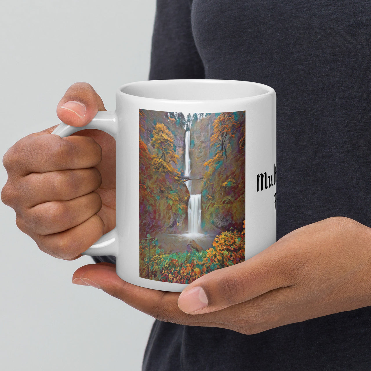 Multnomah Falls - White glossy mug