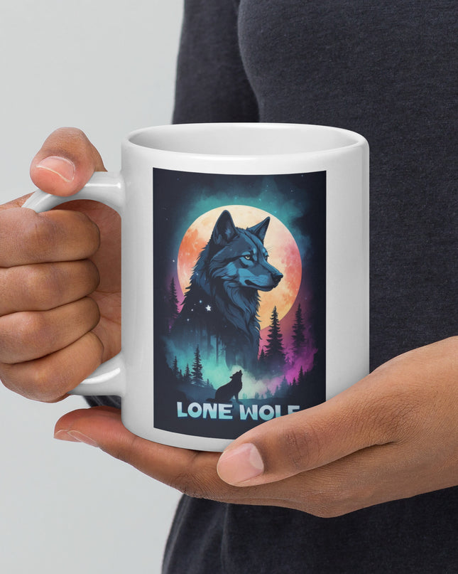 Lone Wolf - White glossy mug