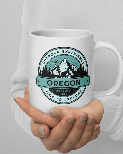 OREGON - OUTDOOR EXPERIENCE - White glossy mug