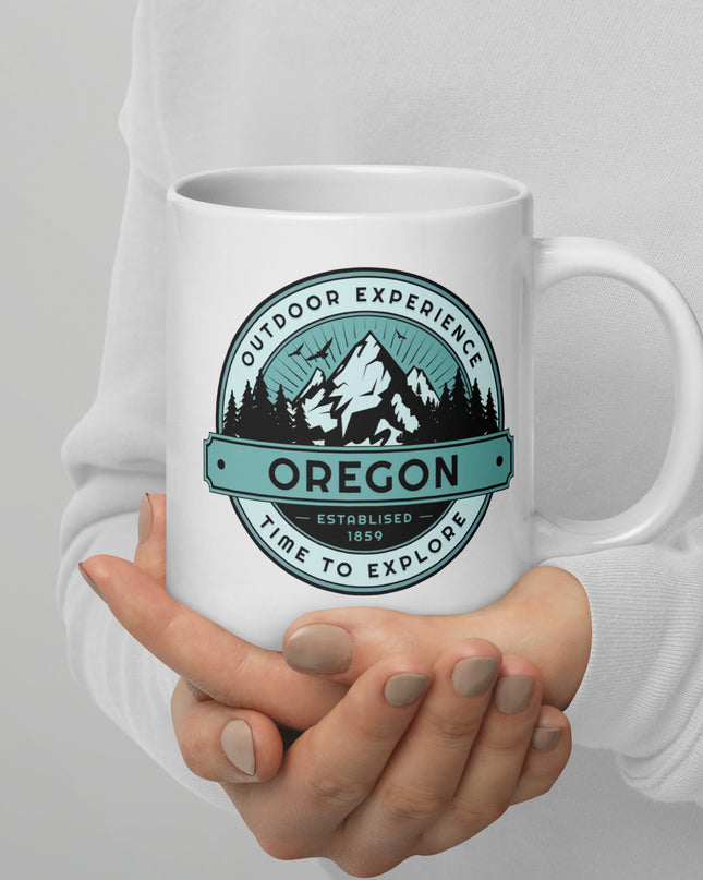 OREGON - OUTDOOR EXPERIENCE - White glossy mug