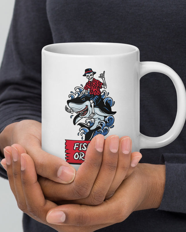 Fishing Oregon/ Get Your Limit - White glossy mug