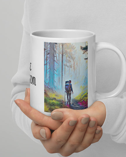 Hike Oregon - White glossy mug