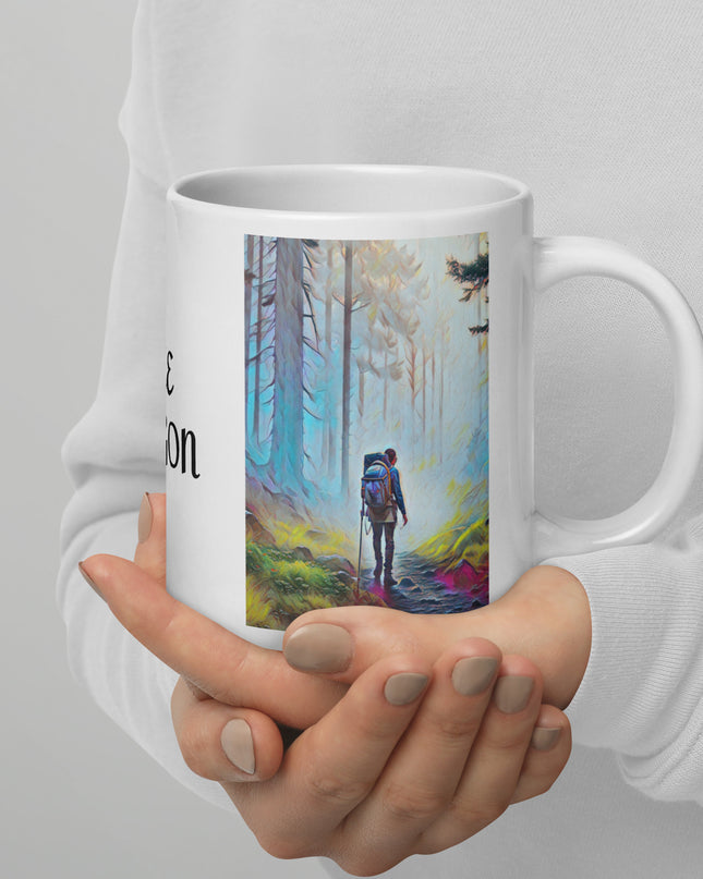 Hike Oregon - White glossy mug