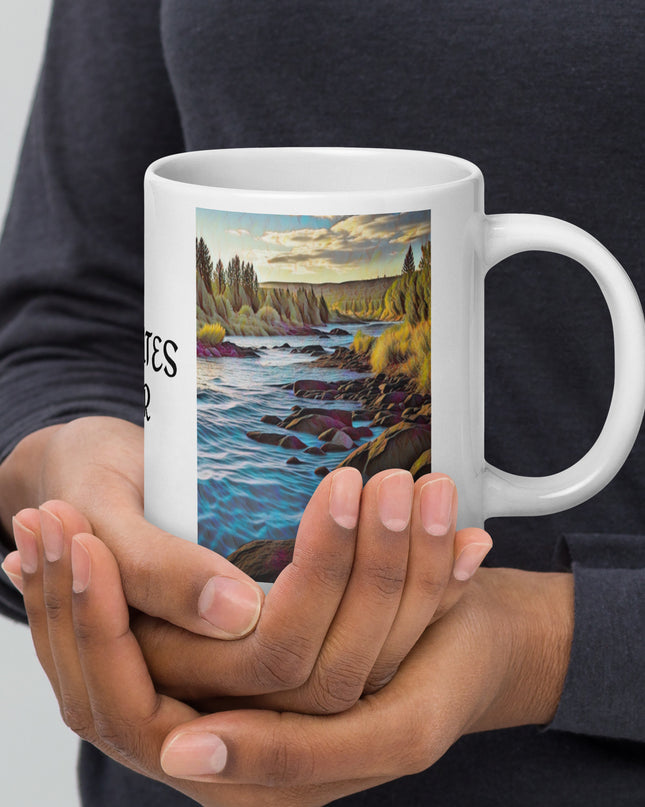 Deschutes River - White glossy mug