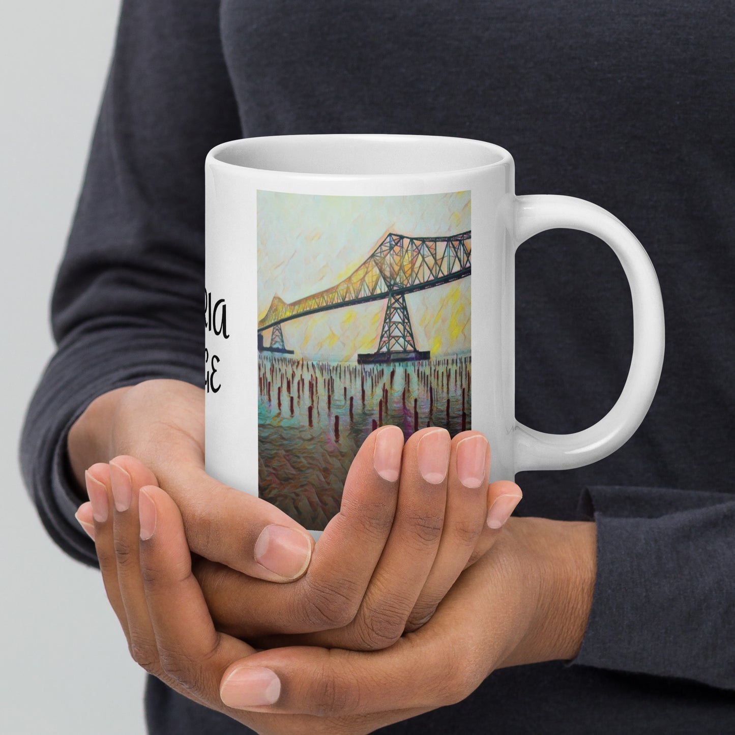 Astoria Bridge - White glossy mug