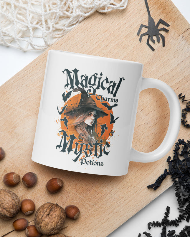 Magical Charms - Mystic Potions - Halloween - White glossy mug