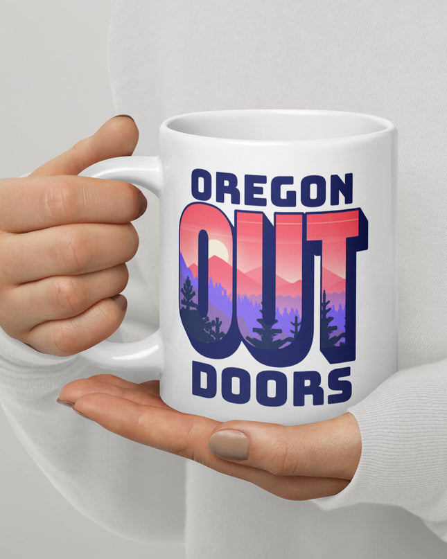 Oregon Out Doors - White glossy mug