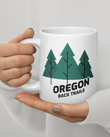 Oregon Back Trails - White glossy mug