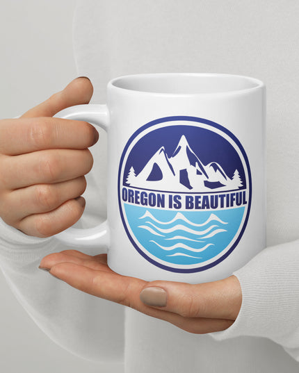 Oregon is Beautiful - White glossy mug