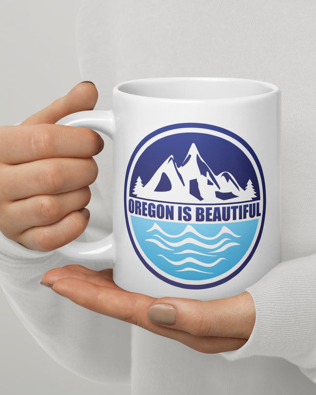 Oregon is Beautiful - White glossy mug