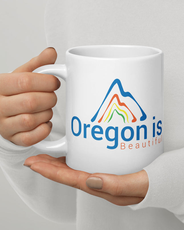 Oregon is Beautiful/2 - White glossy mug