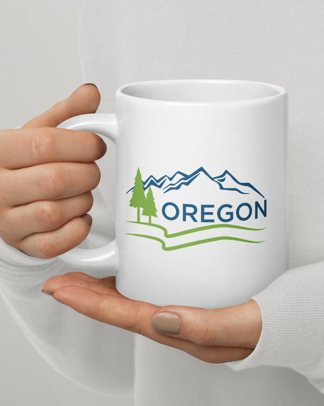 Oregon - White glossy mug