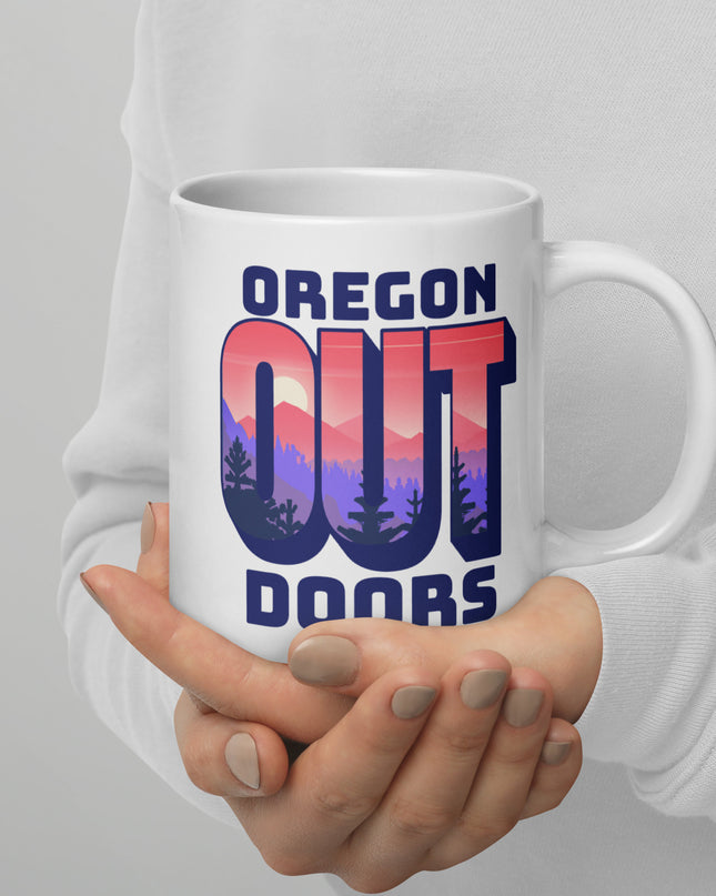 Oregon Out Doors - White glossy mug
