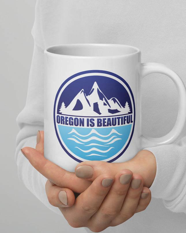 Oregon is Beautiful - White glossy mug