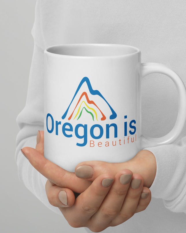 Oregon is Beautiful/2 - White glossy mug