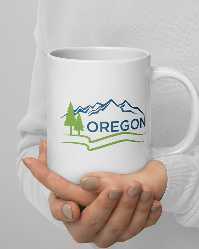 Oregon - White glossy mug