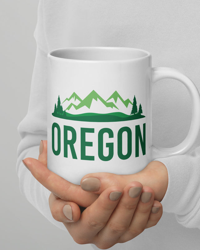 Keep Oregon Green - White glossy mug