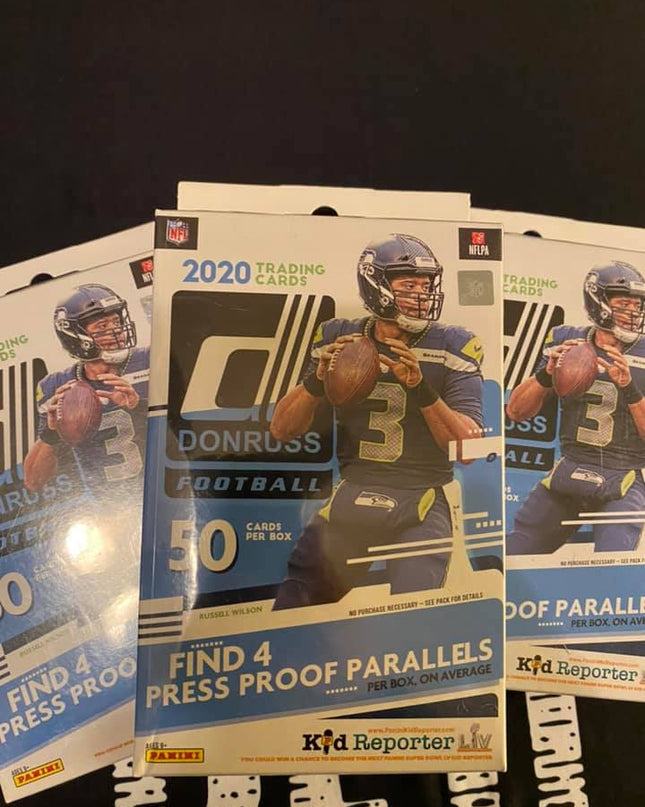 Sealed 2020 Donruss NFL Football Hanger Box 50 cards, 4 parallels