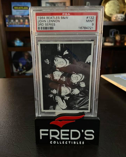 JOHN LENON -1964 BEATLES B&W 3RD SERIES #132 - PSA 9