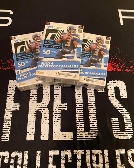 Sealed 2020 Donruss NFL Football Hanger Box 50 cards, 4 parallels