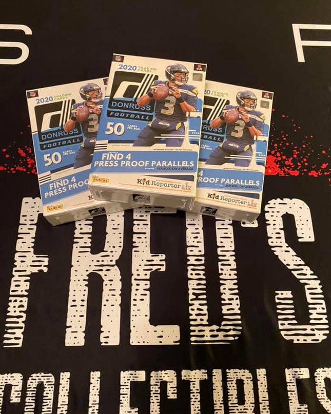 Sealed 2020 Donruss NFL Football Hanger Box 50 cards, 4 parallels