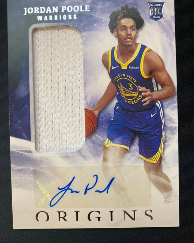 Jordan Poole 2019-20 Panini Origins RPA RC Auto/Patch #144