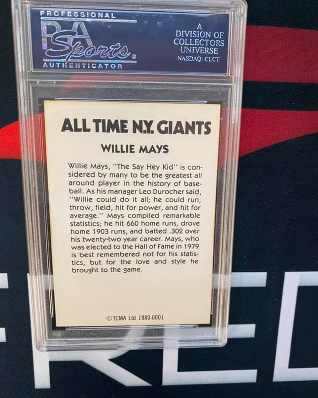 WILLIE MAYS - AUTHENTIC AUTO - ALL TIME GIANTS - PSA/DNA CERTIFIED