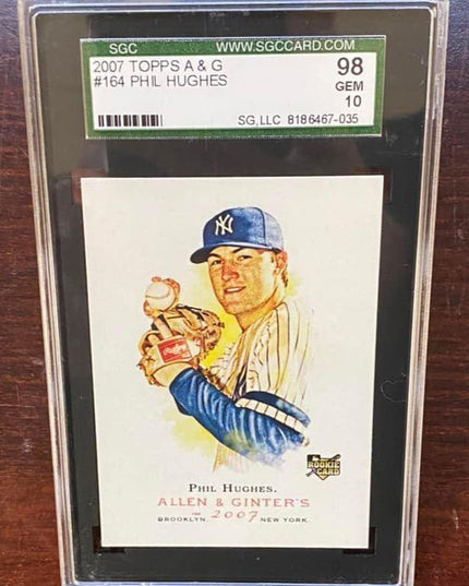 PHIL HUGHES - 2007 TOPPS A&G #164 ROOKIE CARD - SGC 10