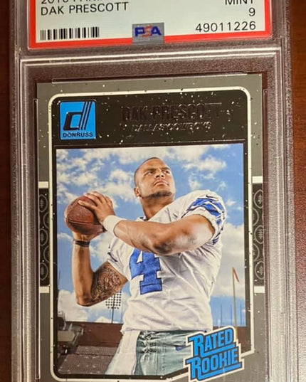 DAK PRESCOTT - 2016 Donruss Rated Rookie Card #362 - PSA 9